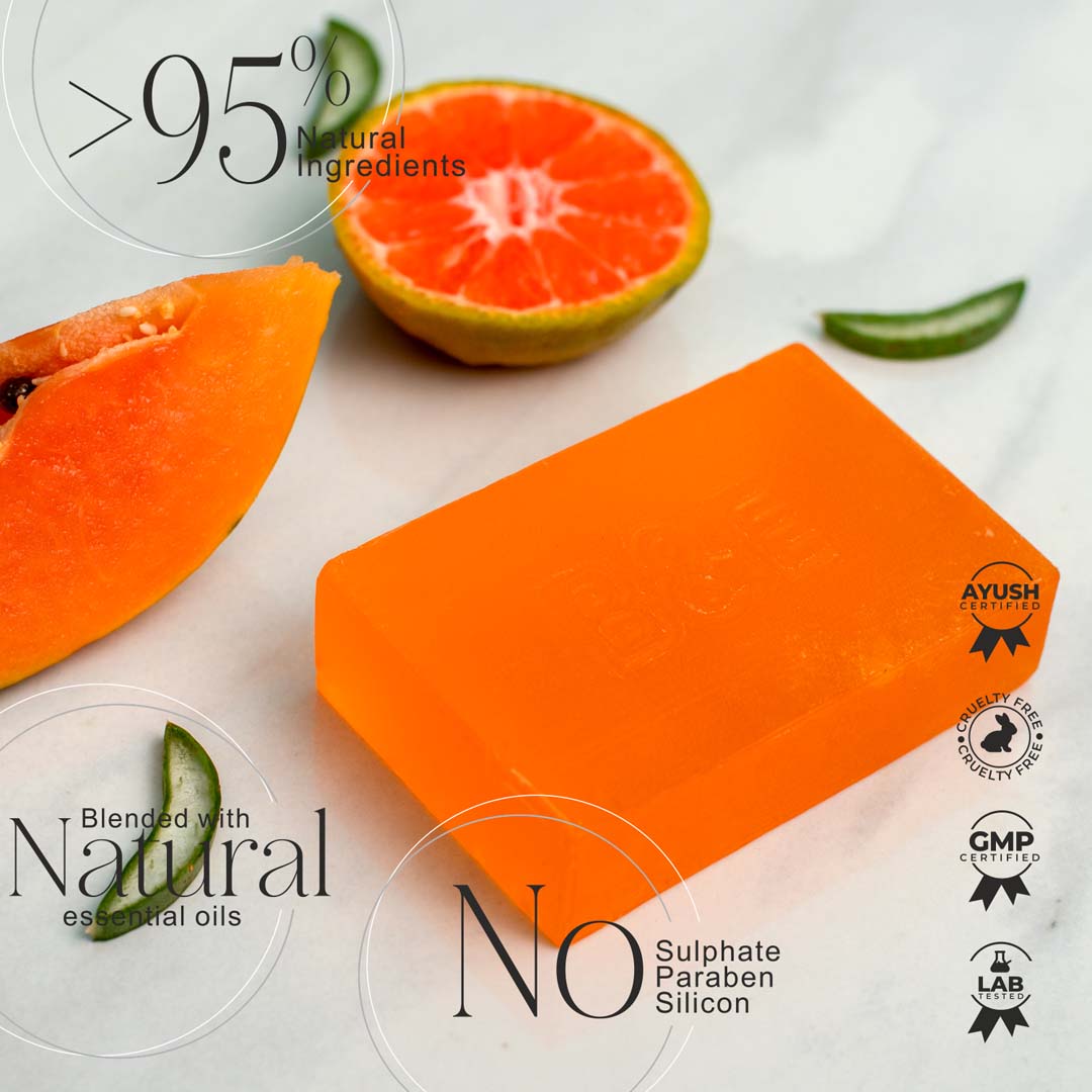 Blossoms & Extracts VELVET & PURE SOAP (with Papaya Extract, Grapefruit Extract, Orange Peel)