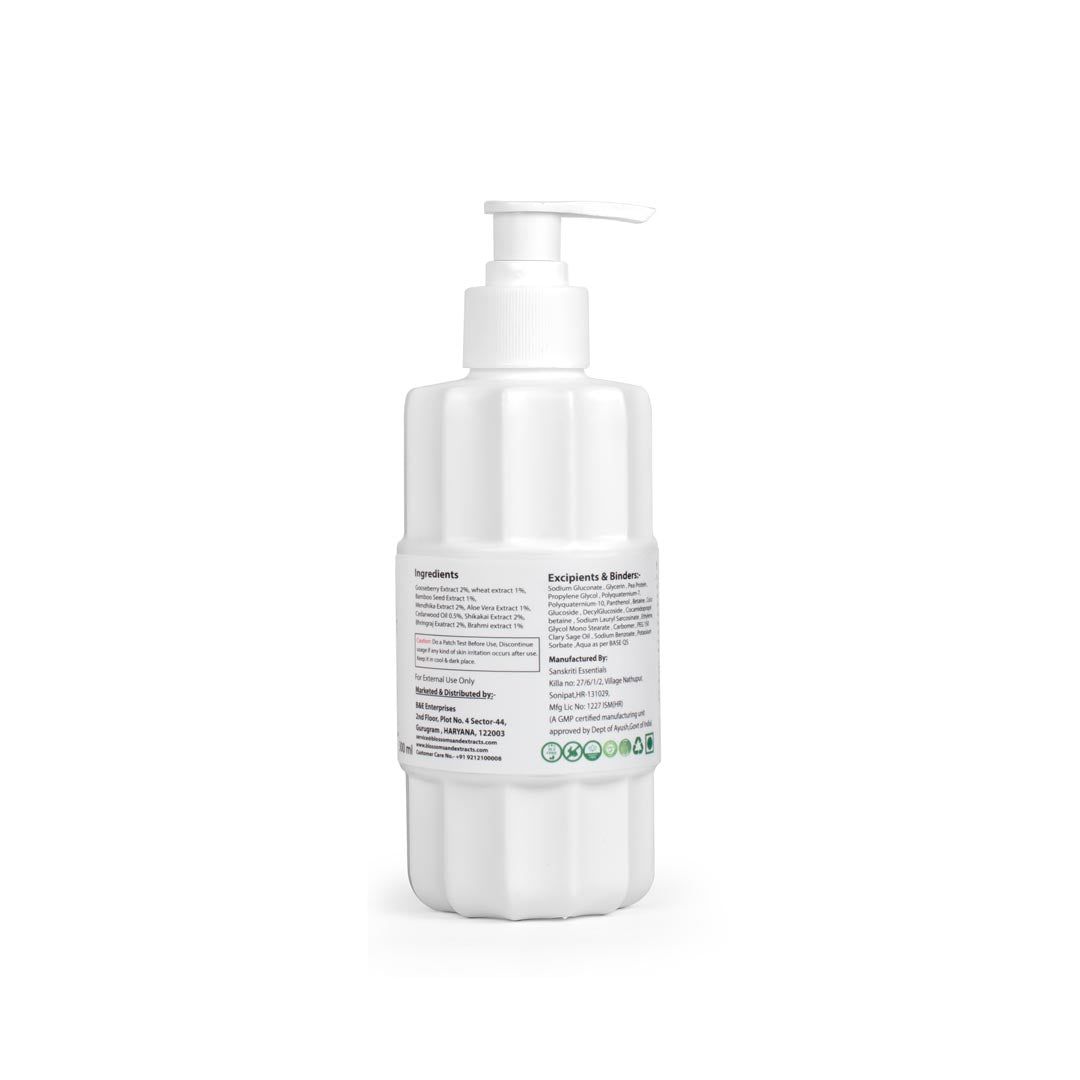 Blossoms & Extracts BOUNCE & SHINE SHAMPOO (with Indian Gooseberry,Bamboo Seeds , Mendhika & Bhringraj)