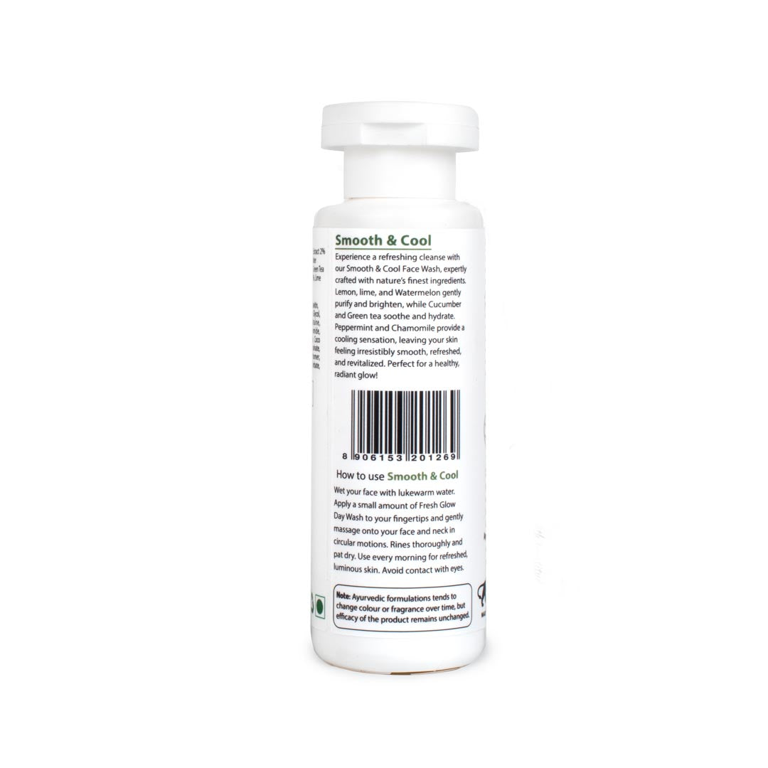 Blossoms & Extracts SMOOTH & COOL FACE WASH Wake Up Your Skin with a Burst of Freshness, Lemon Extract, Cucumber Extract, Watermelon Extract, Rose Water Extract