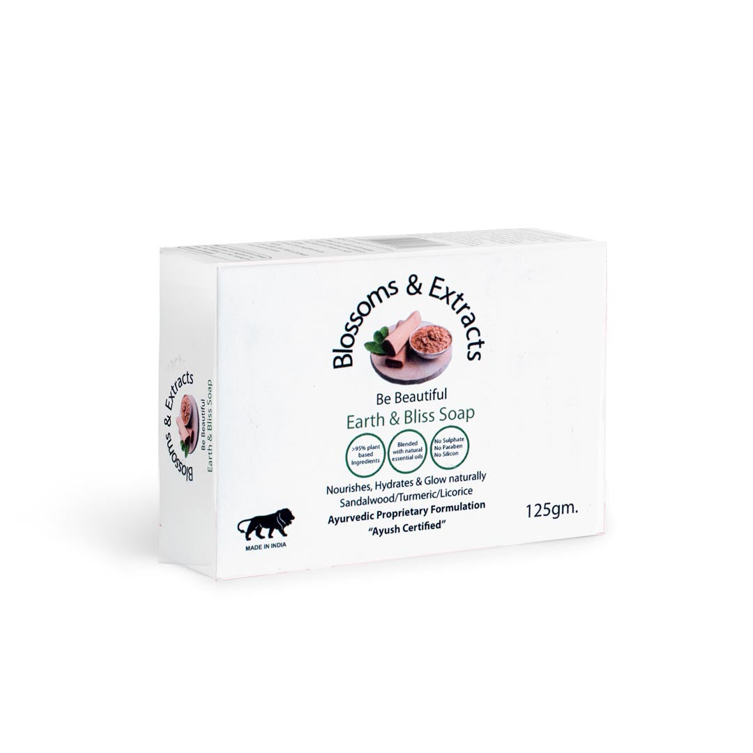 Blossoms & Extracts EARTH & BLISS SOAP (Licorice Extract, Sandalwood Extract, Turmeric Extract)