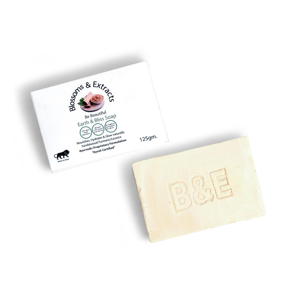 Blossoms & Extracts EARTH & BLISS SOAP (Licorice Extract, Sandalwood Extract, Turmeric Extract)
